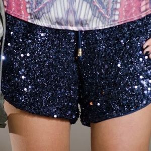 MORE THAN MAGIC SEQUINS BLACK SHORTS